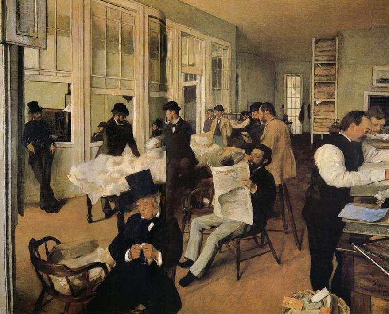 The cotton company of New Orleans, Edgar Degas